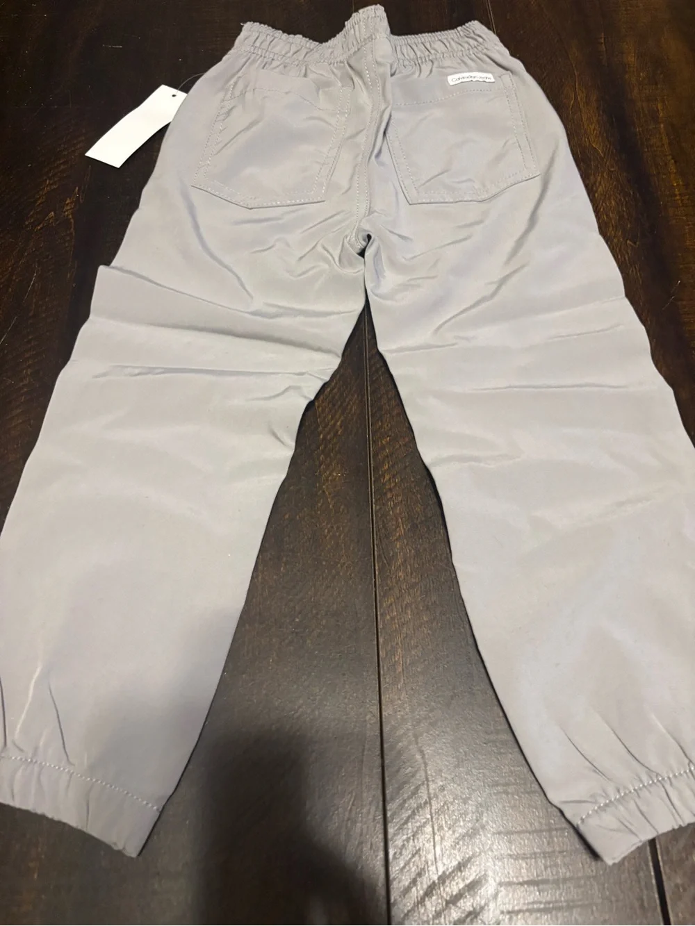 Calvin Klein Kids Light Gray Elastic Waist Jogger Pants